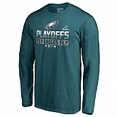 Men's Eagles Green 2018 NFL Playoffs Fly Eagles Fly Long Sleeve T-Shirt,baseball caps,new era cap wholesale,wholesale hats